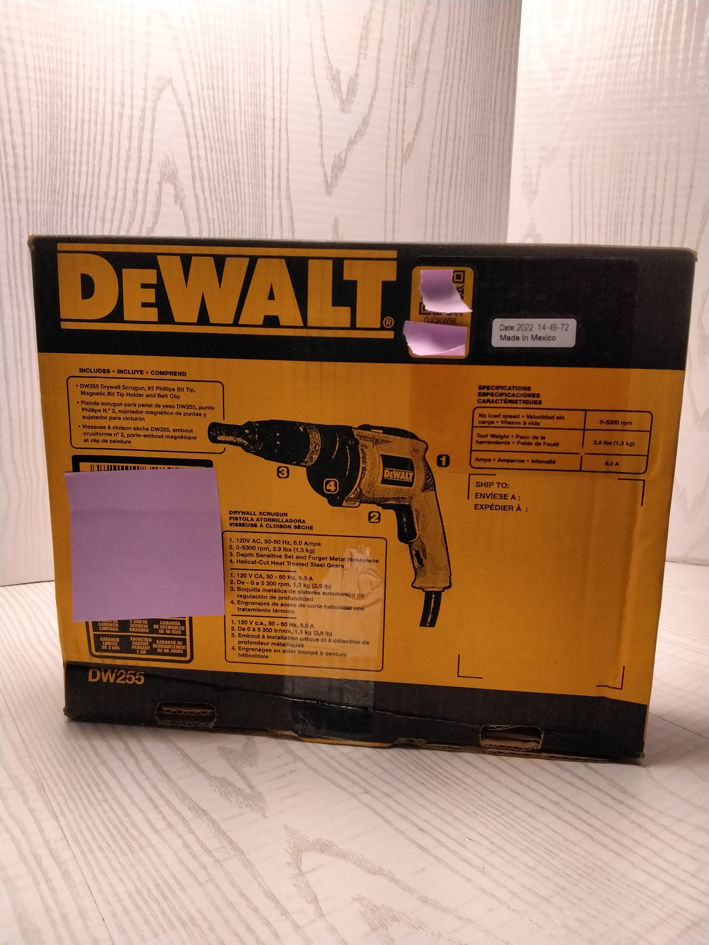 DEWALT Drywall Screw Gun, 6.0-Amp (DW255) (7924977828078)